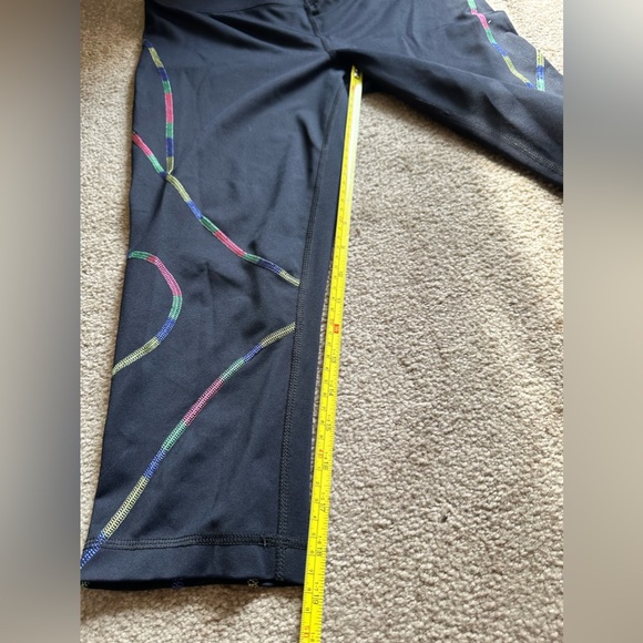 Fila Capri Women Black Medium M Mid Rise Pull On Activewear Yoga Compression - Picture 5 of 8